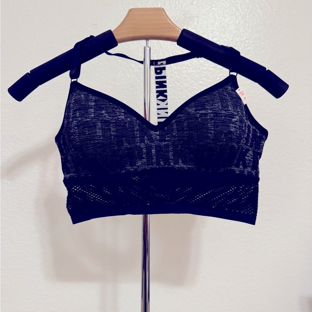 Victoria Secret Pink Push Up Sports Bra (Black/Gray)